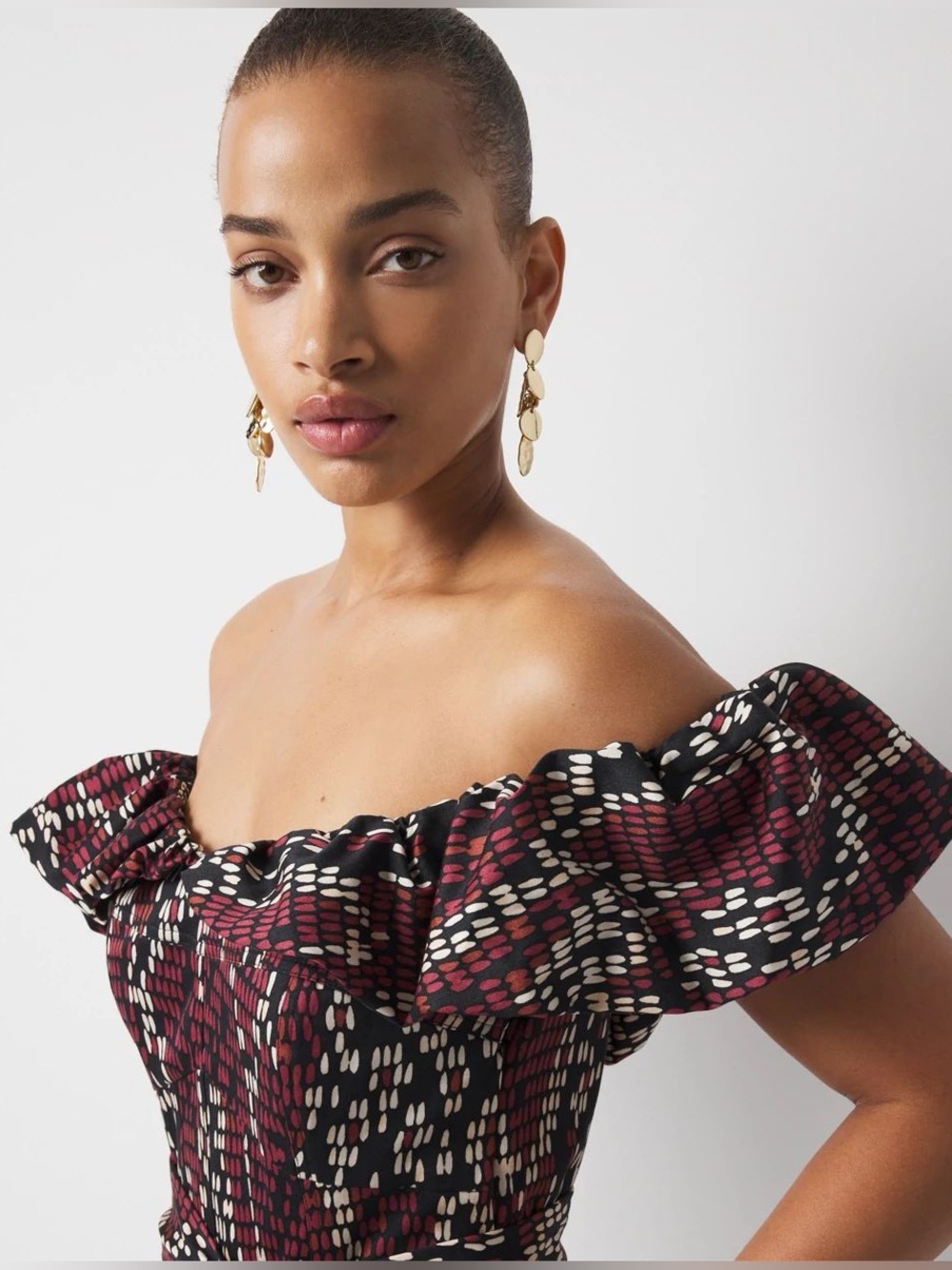 White House Black Market Off-The-Shoulder Poplin Mini Dress Sz.8 NWT - Picture 4 of 7